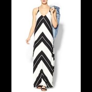 black and white chevron maxi dress